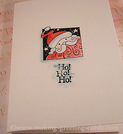 santa christmas cards double