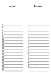 birthday calendar  template