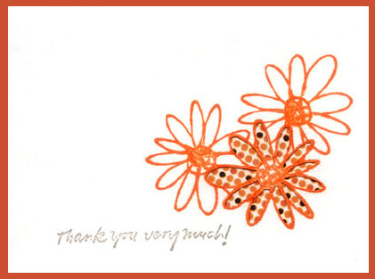thank you card messages. handmade thank you card