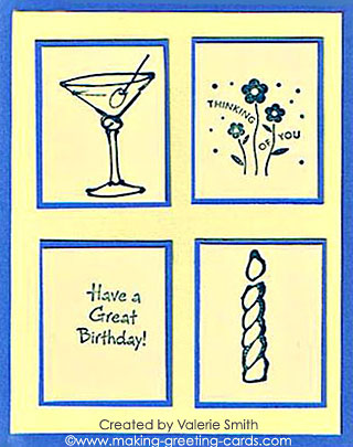Celebrating someone's birthday with this lovely homemade card. Celebrating someone's birthday with this lovely homemade card.