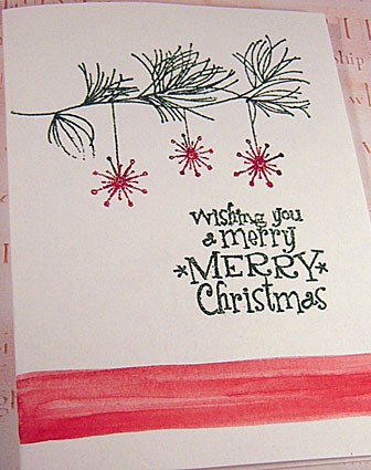 Christmas Card on Strip Of Red Color Along The Bottom Of All My Company Christmas Cards