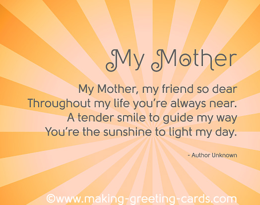So Touching Mothers Day Poems