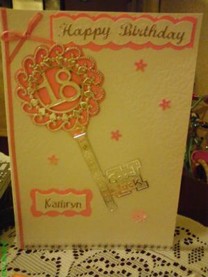 18th Birthday Card for Kathryn