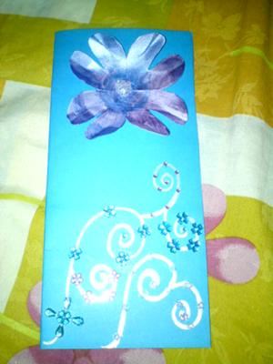 Homemade card with beads