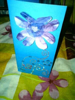 beads and flower card