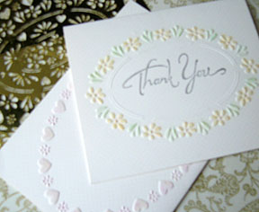 Embossed Card with Stencil handmade embossed card
