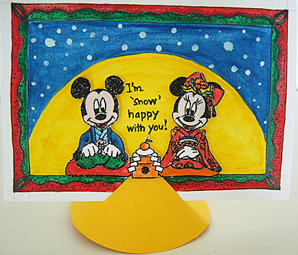 cone shaped card holder