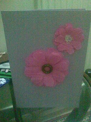 Crepe Paper Flowers Card