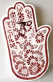henna hand tattoo card