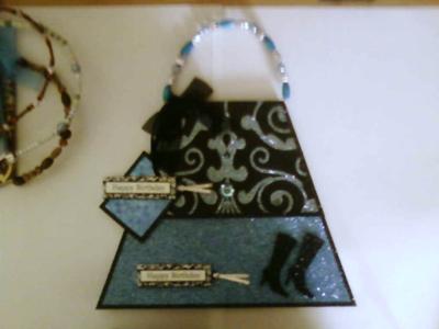 Handmade Handbag Birthday Greeting Card