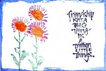 Watercolour Friendship Card watercolour friendship card