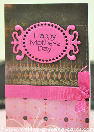 Die Cut Card - Mother's Day Card with Spellbinders Dies