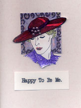 red hat card/Happy To Be Me