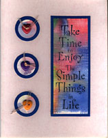 handmade card with buttons