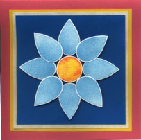 Oriental Flower Card Asian Style Rubber Stamps Card