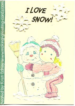 I Love Snow - Christmas Cards by Kristi Edney