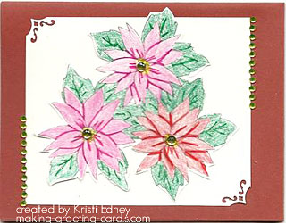 2nd Poinsettia Flower Christmas Card by Kristi Edney