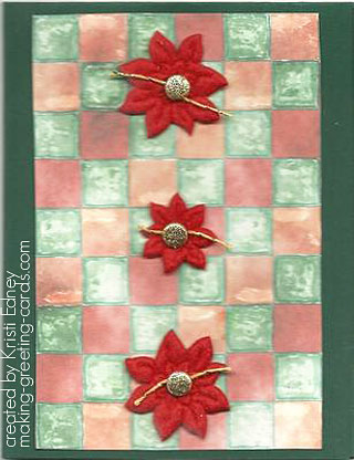 Kristi Edney's Poinsettia Flower Christmas Card