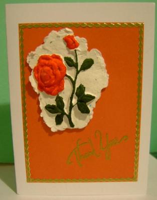 A Moulded Rose Card