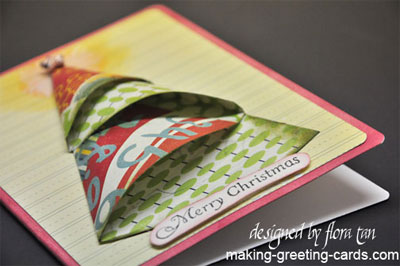 Bright Origami Christmas Tree Card - Template and Bright Origami Christmas Tree Card - Template and