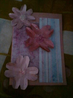 Pink and Pink Homemade Card