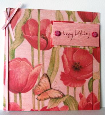 Poppy Flowers Birthday Card