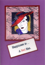 red hat cards/Happiness is a red hat