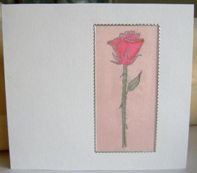 Rose on Silk Card