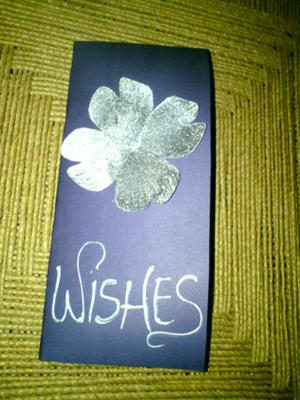 silver on purple handmade birthday card valentines day kids cards