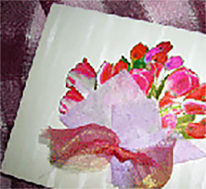 Tulip sticker card tulip card