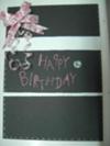 Front of Handmade Birthday Card. Accessorize the card by sticking a button.