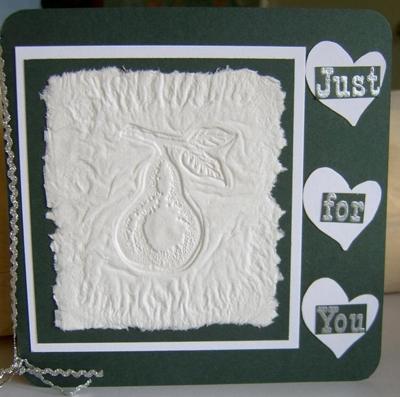 Tissue Moulded Pear On Green 