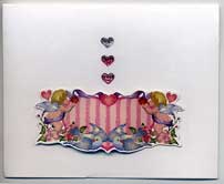 Sticker Wedding Card hearts wedding card