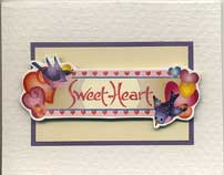 Sweet Heart Banner Sticker sweet heart sticker card