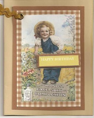 Handmade Vintage Ad Birthday Card