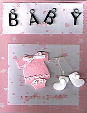 Handmade Baby Card for a baby girl