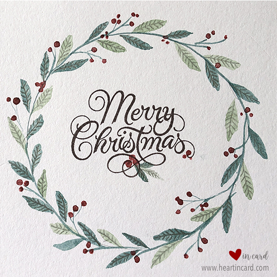 Traditional Wreath Christmas Cards