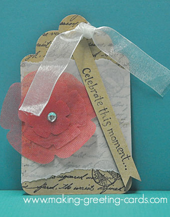 wedding tag/Diecut Flower Wedding Tag